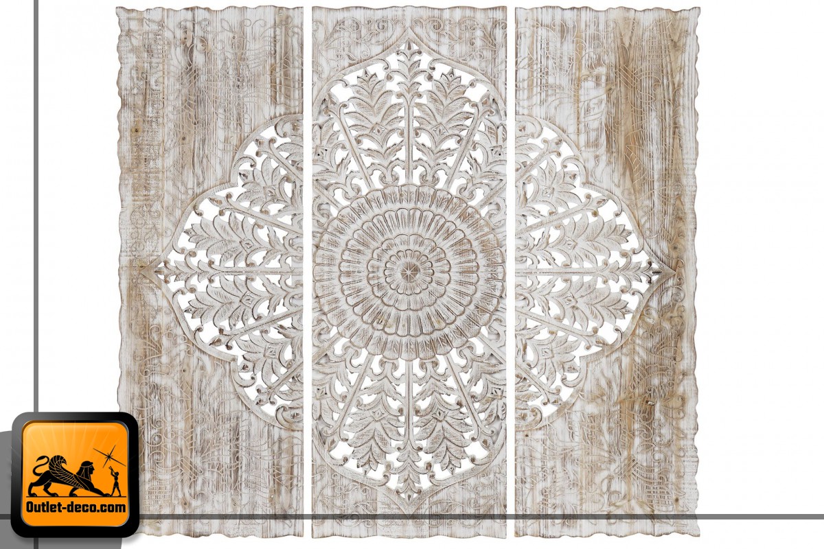 Arte de pared mandala tradicional de madera multicapa 3 decoración de madera  mandala
